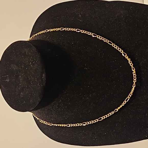 FIGARO CHAIN GOLDTONE 19 1/2" Necklace & 7" Matching Bracelet - Picture 4 of 6